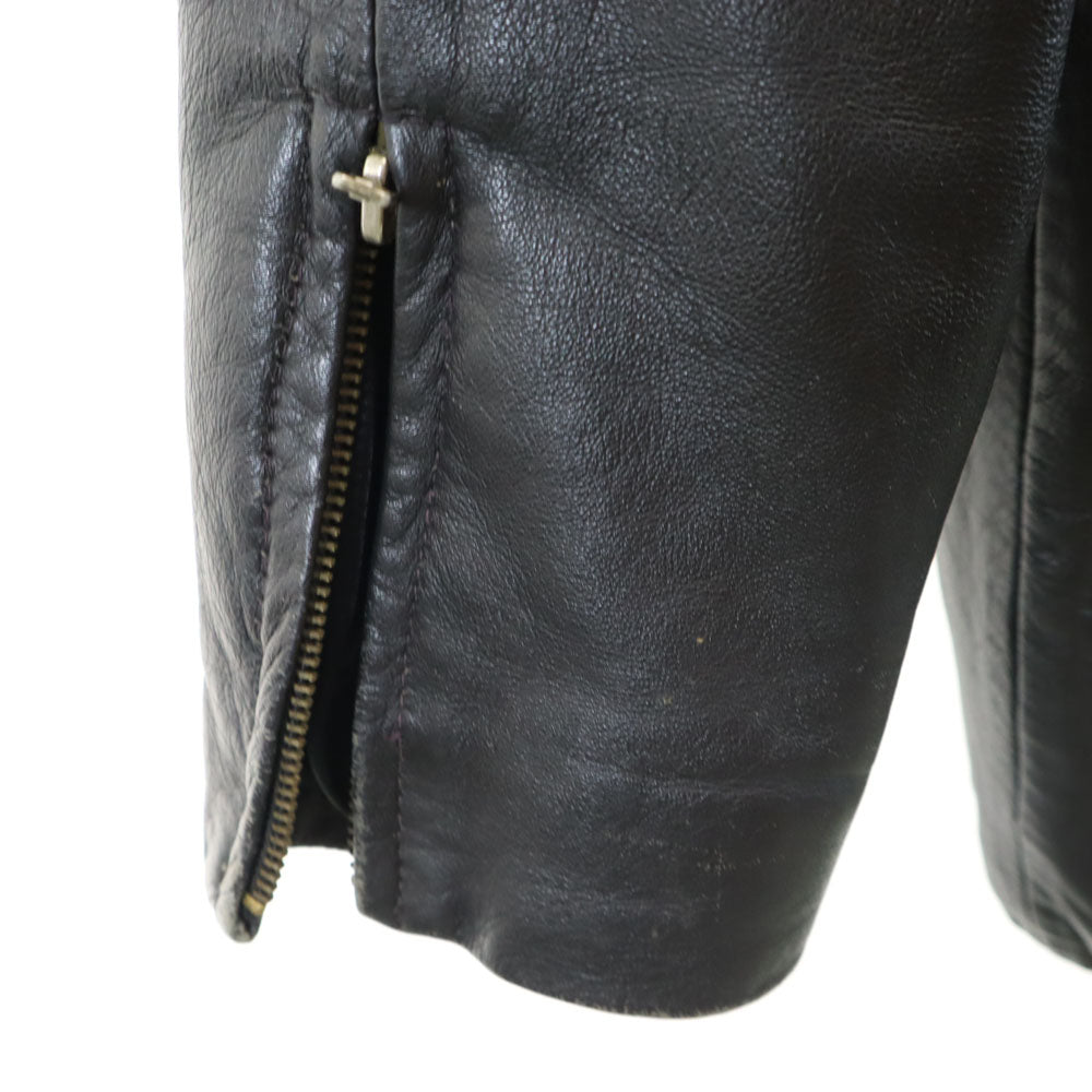 OTELLO PELLE フーデッド レザーコート M ブラック 中綿 レディース