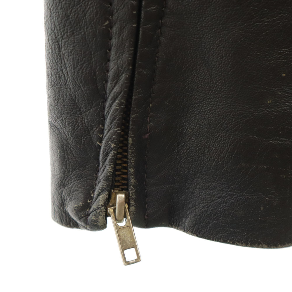 OTELLO PELLE フーデッド レザーコート M ブラック 中綿 レディース