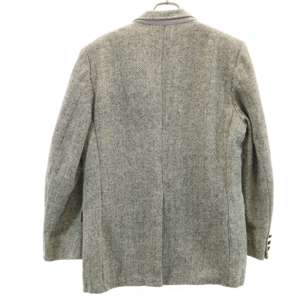 WICKHAM 70s 80s ヴィンテージ ヘリンボーン柄 ハリスツイード生地 テーラードジャケット グレー Harris Tweed メンズ