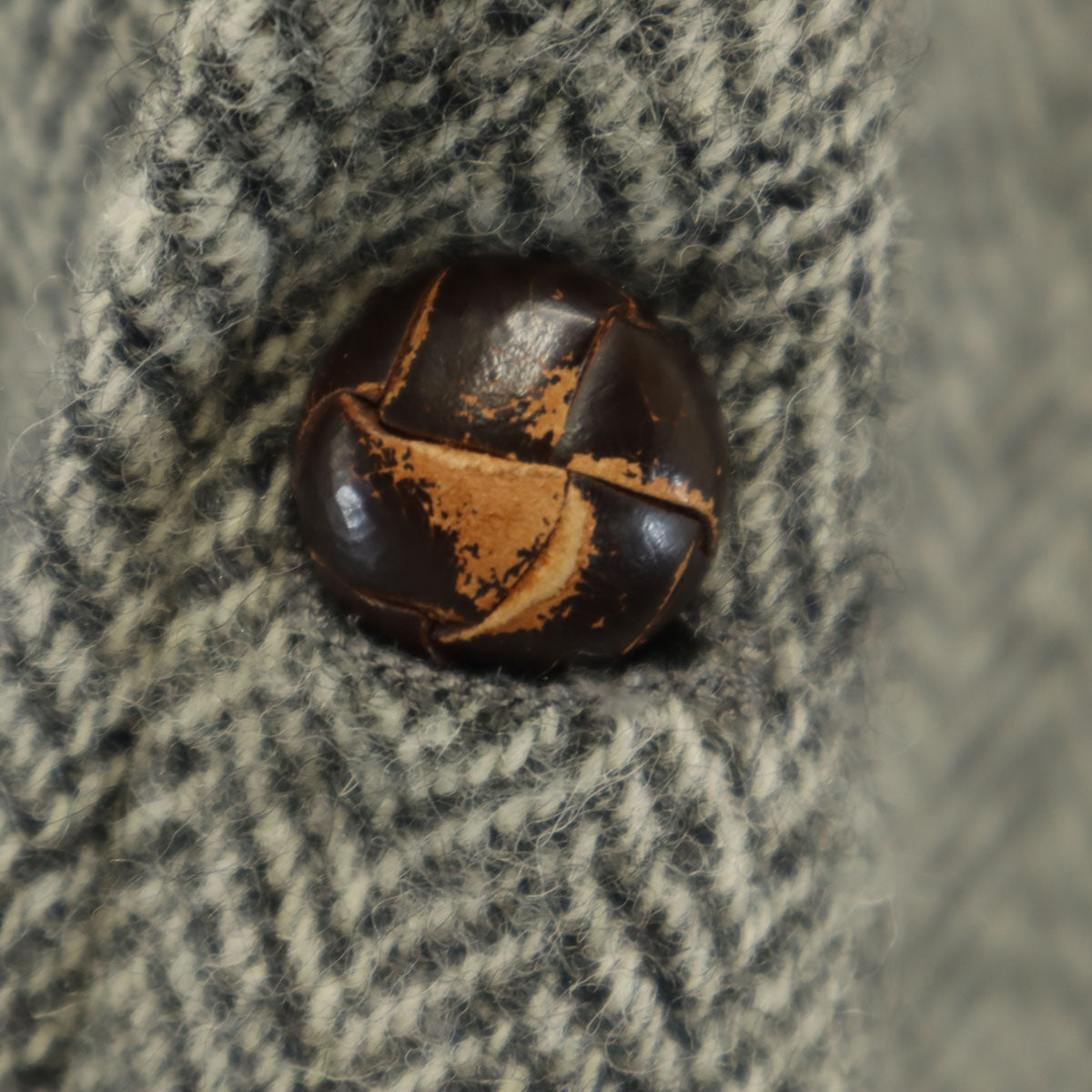 WICKHAM 70s 80s ヴィンテージ ヘリンボーン柄 ハリスツイード生地 テーラードジャケット グレー Harris Tweed メンズ