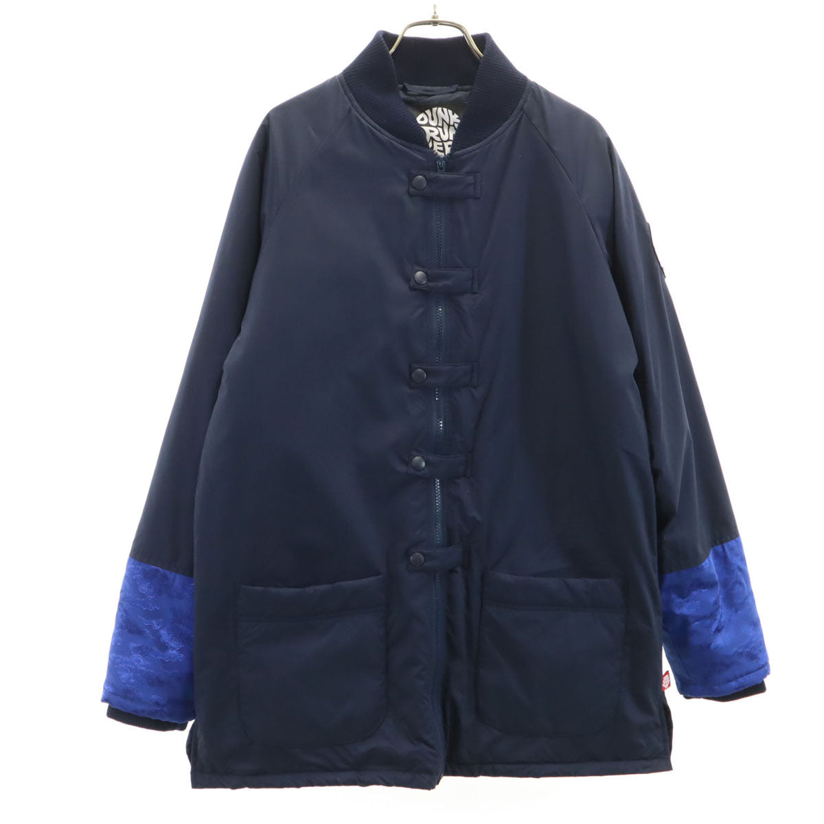 PUNK DRUNKERS パンクドランカーズ チャイナ風 ブルゾン M ネイビー 中綿 メンズ