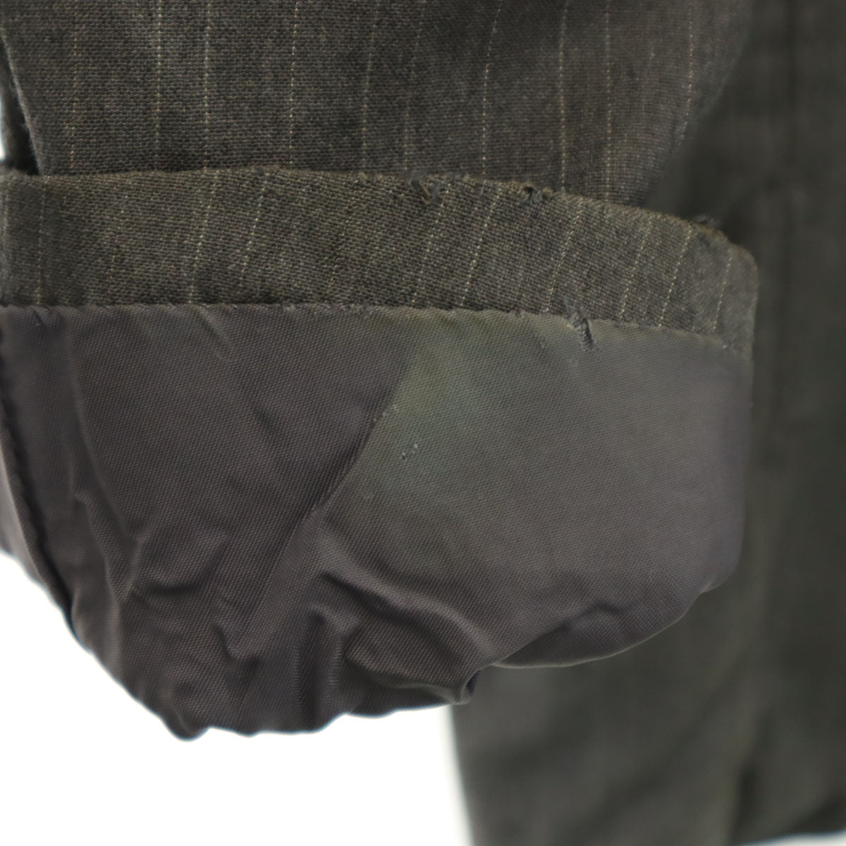 COMME des GARCONS HOMME コムデギャルソンオム 80s 1989年 日本製 オールド ストライプ柄 テーラードジャケット S グレー メンズ