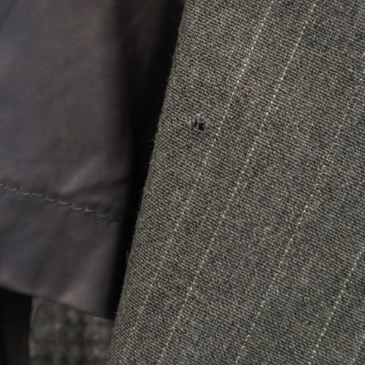 COMME des GARCONS HOMME コムデギャルソンオム 80s 1989年 日本製 オールド ストライプ柄 テーラードジャケット S グレー メンズ