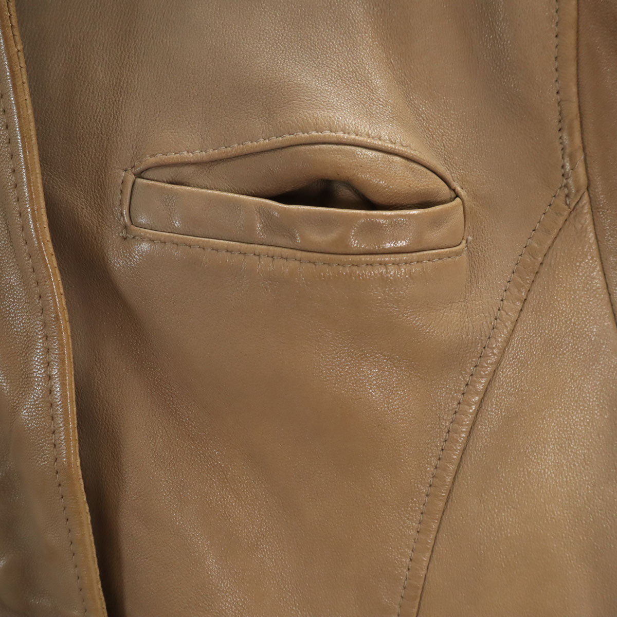 AVIREX Belle アヴィレックス ベル シープスキン レザーコート M ベージュ レディース