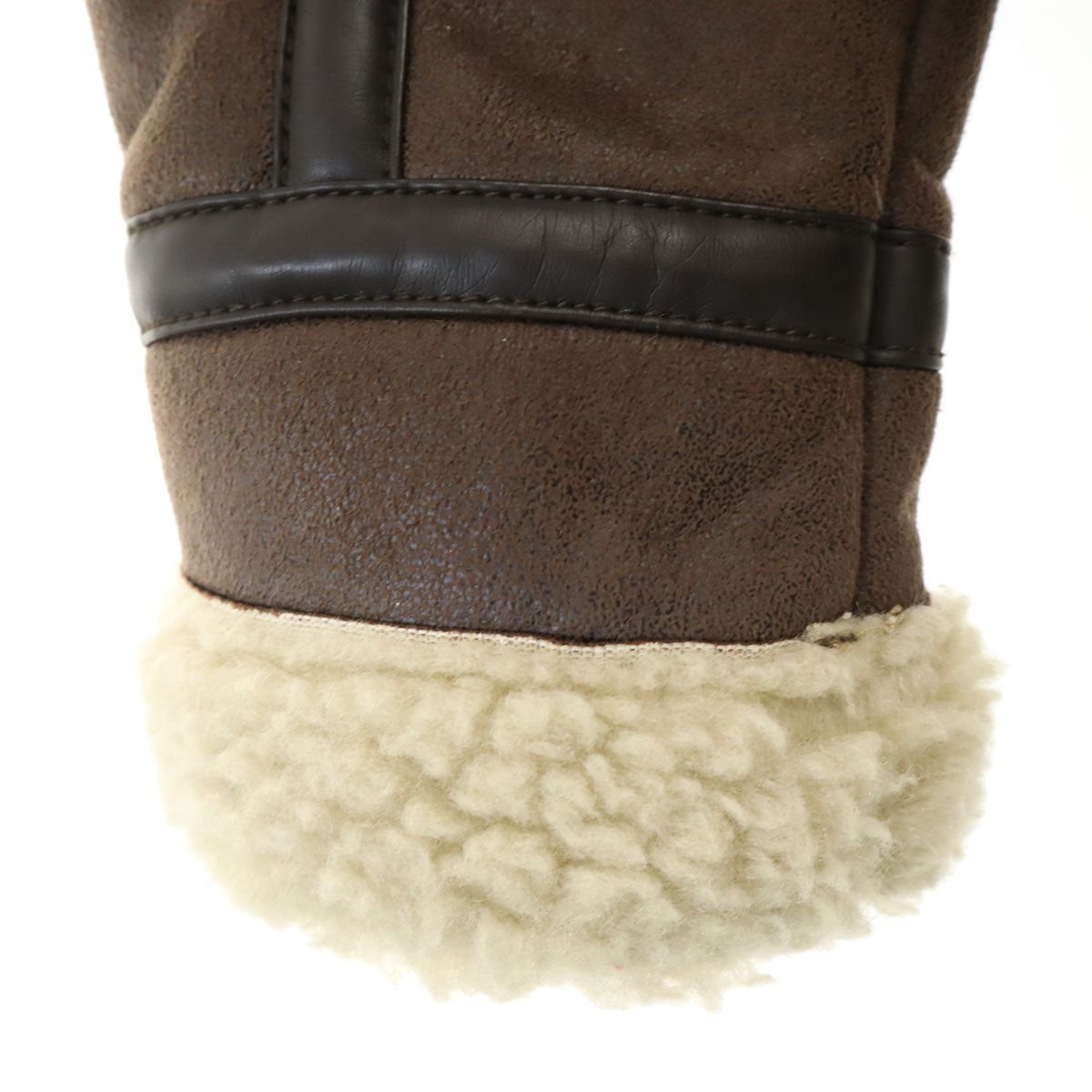 ALPHA INDUSTRIES INC アルファインダストリーズ フェイクムートン ジャケット M ブラウン系 裏ボア メンズ