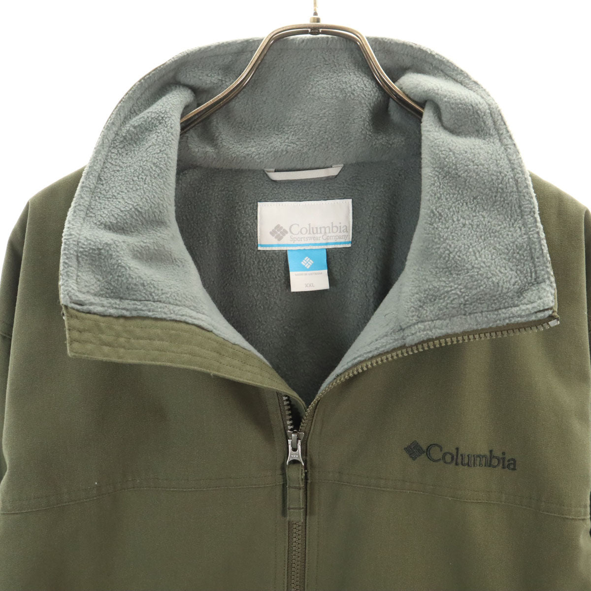 美品 Columbia コロンビア ロマビスタスタンドネック ジャケット XXL カーキ ビッグサイズ アウトドア メンズ