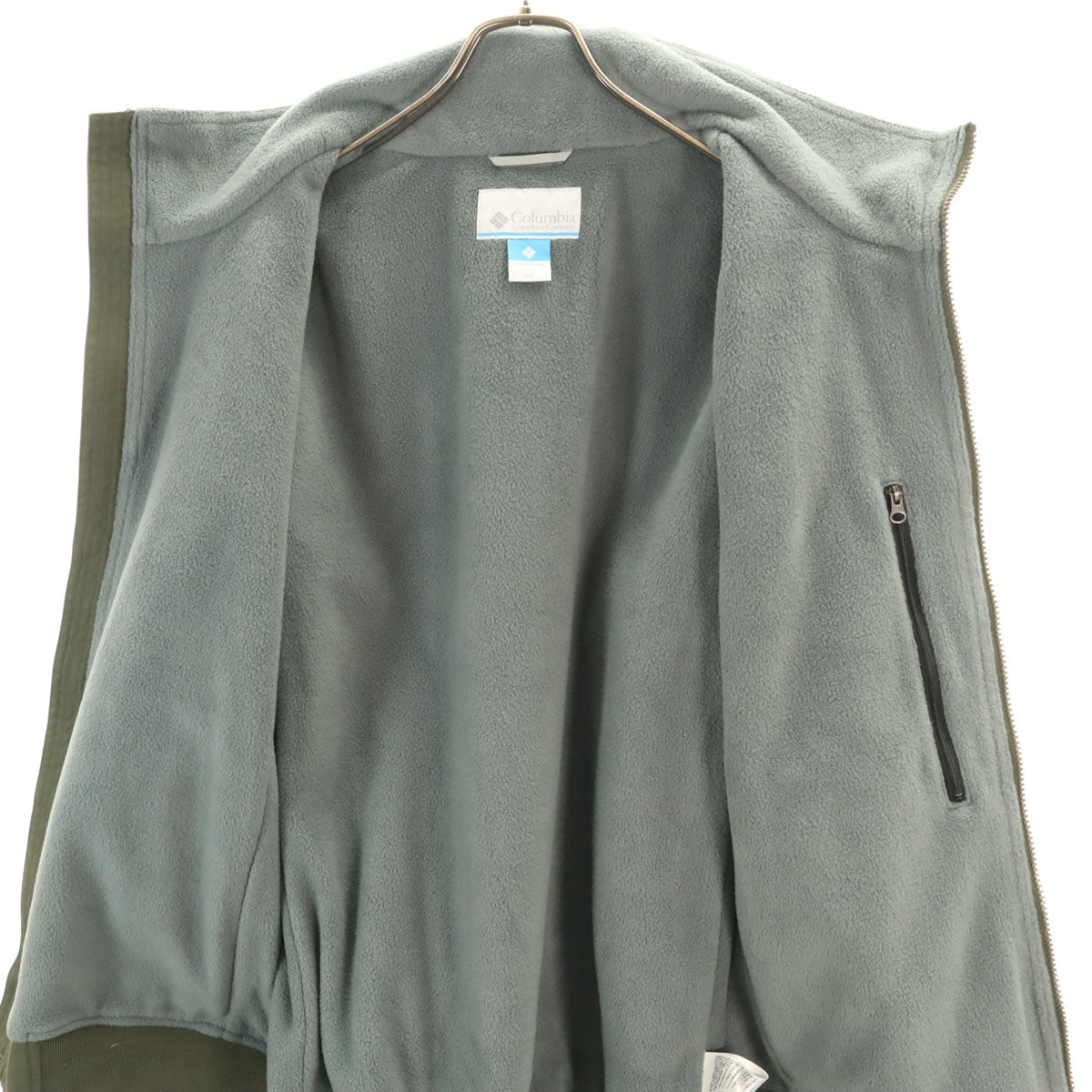 美品 Columbia コロンビア ロマビスタスタンドネック ジャケット XXL カーキ ビッグサイズ アウトドア メンズ