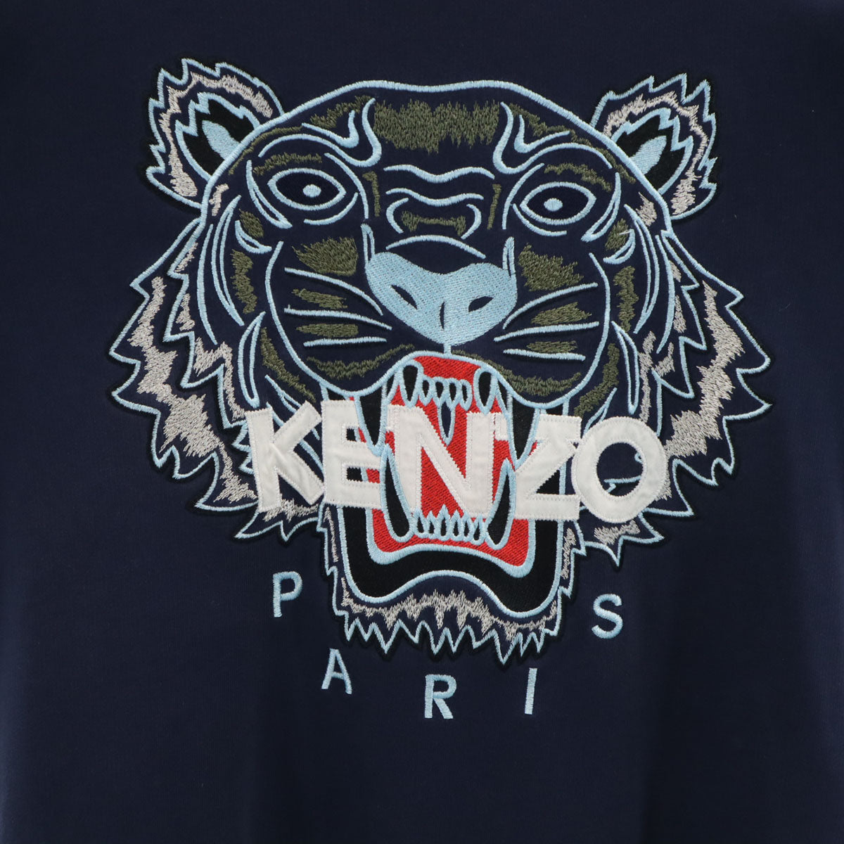 KENZO ケンゾー ポルトガル製 刺繍ロゴ 長袖 スウェット トレーナー XS ネイビー メンズ