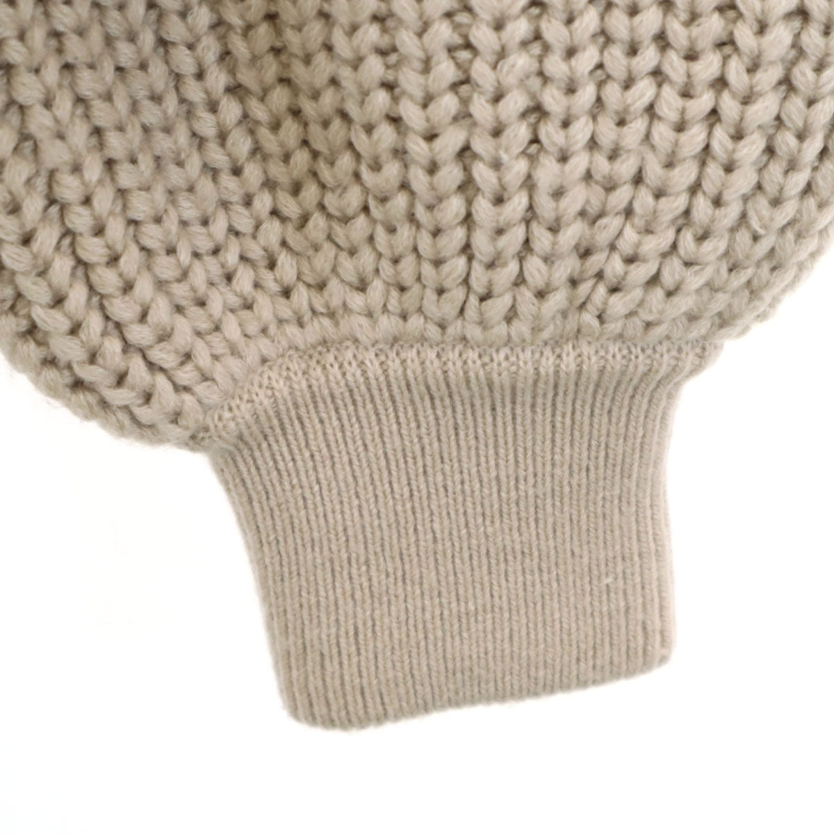 Rene ルネ 日本製 長袖 タートルネック クロップド セーター 36 ベージュ ニット レディース