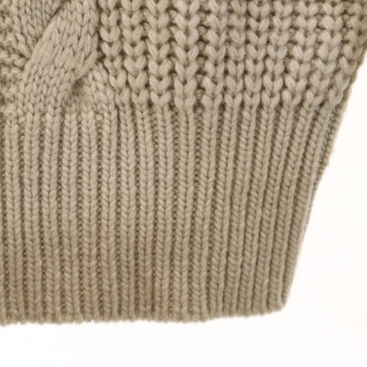 Rene ルネ 日本製 長袖 タートルネック クロップド セーター 36 ベージュ ニット レディース