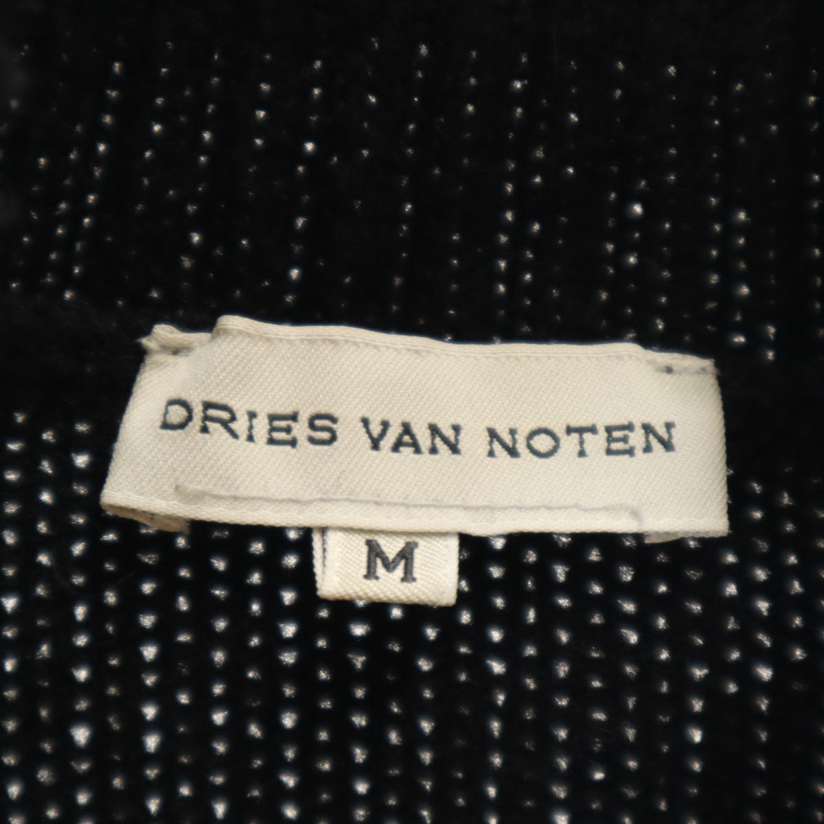 DRIES VAN NOTEN ドリスヴァンノッテン 日本製 長袖 タートルネック セーター M ブラック ニット メンズ