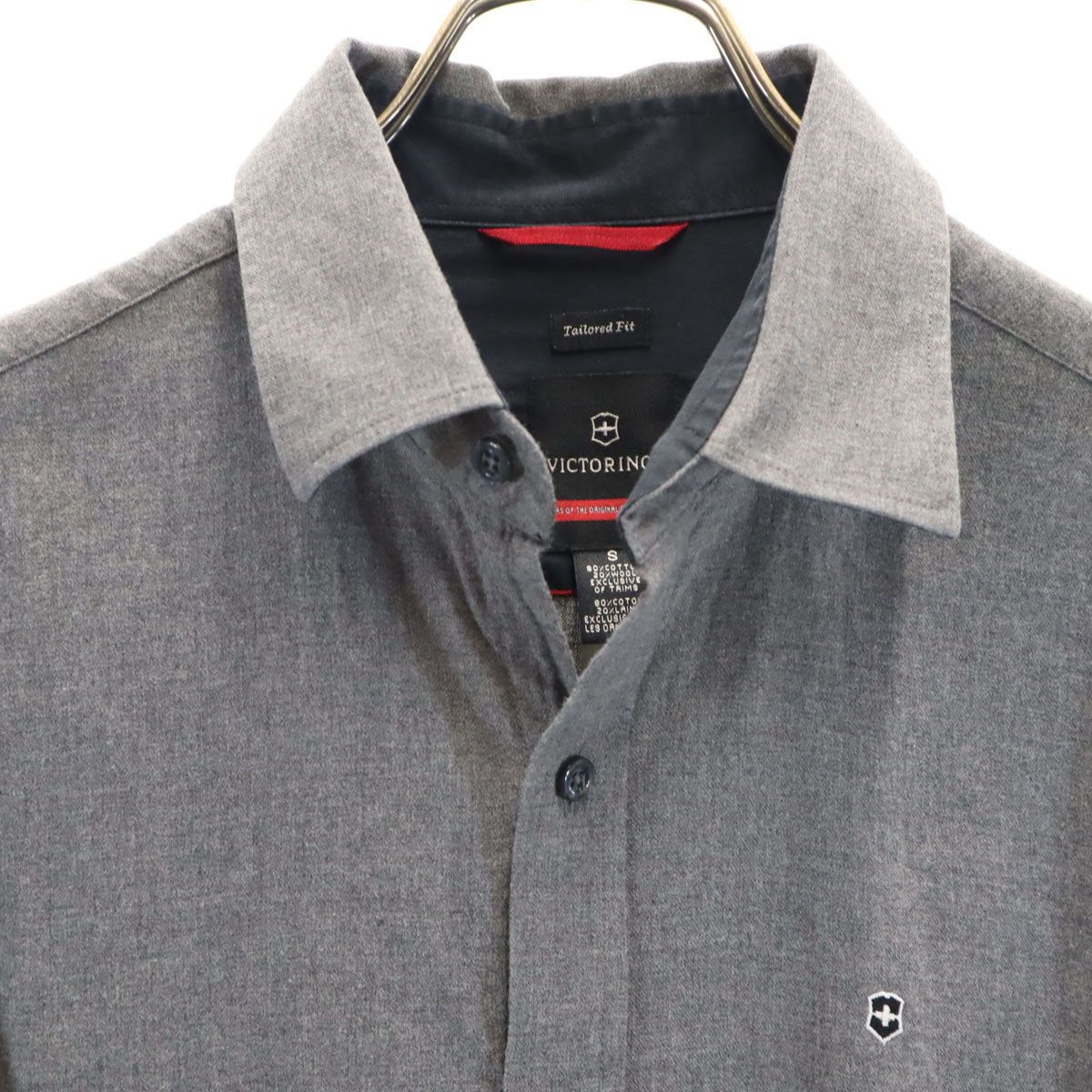 Victorinox ビクトリノックス 長袖 シャツ S グレー メンズ