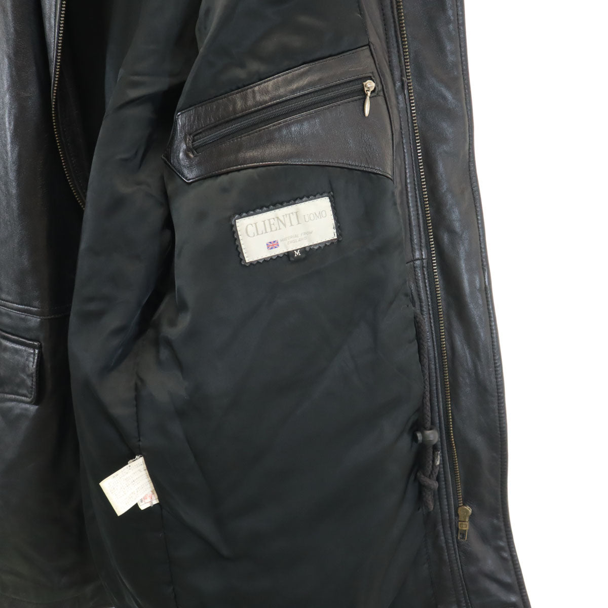 CLIENTI UOMO レザージャケット M ブラック メンズ