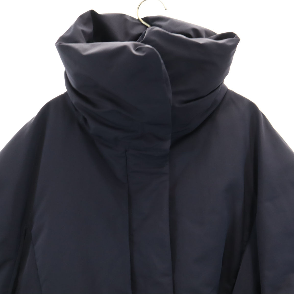 美品 UNIQLO +J ユニクロ プラスジェイ ハイブリッド ダウンジャケット XXL ネイビー ビッグサイズ レディース