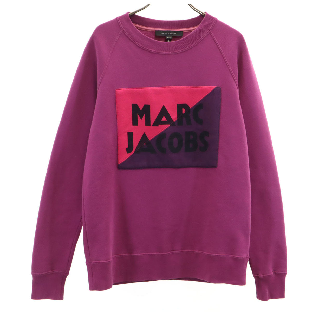 MARC JACOBS マークジェイコブス ポルトガル製 長袖 スウェット トレーナー XS ピンクパープル 裏起毛 メンズ