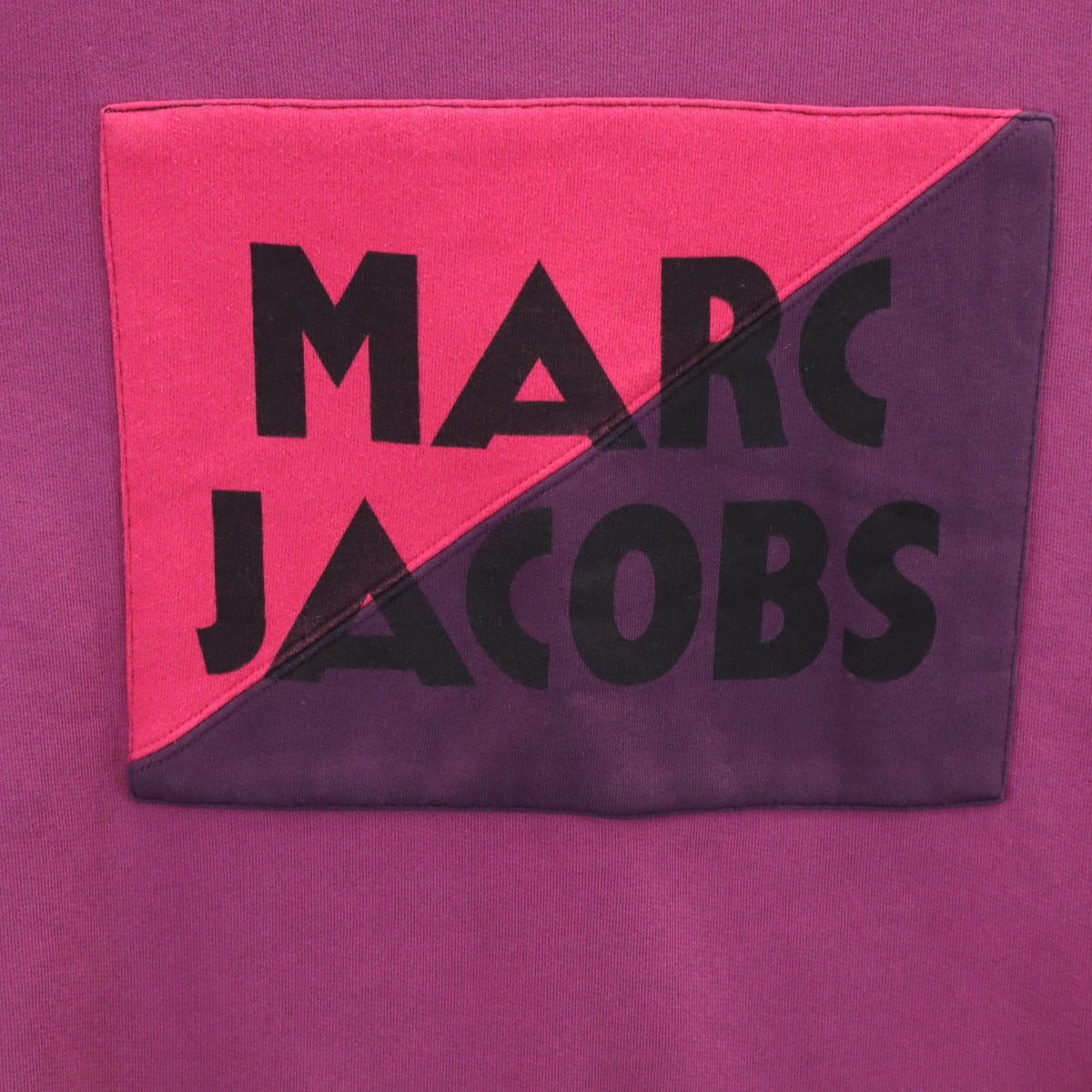 MARC JACOBS マークジェイコブス ポルトガル製 長袖 スウェット トレーナー XS ピンクパープル 裏起毛 メンズ