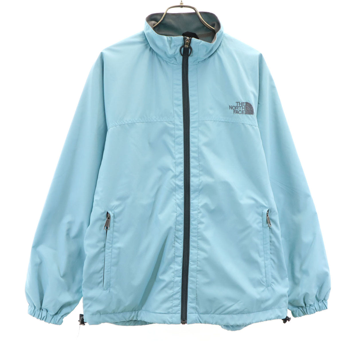 THE NORTH FACE ノースフェイス ウインドブレーカー L 水色 NPW-2957 アウトドア ジャケット 裏トリコット レディース