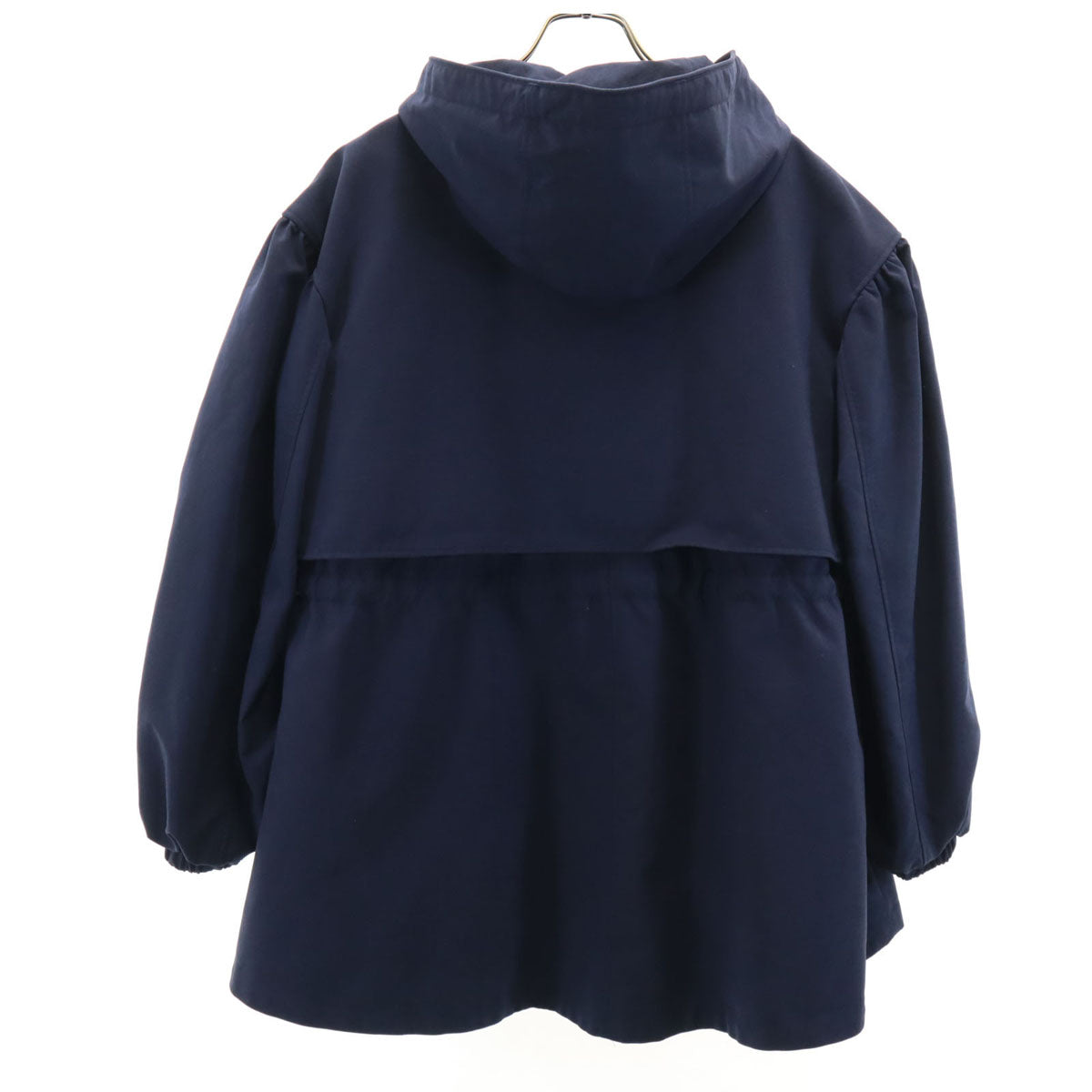 未使用 BORDERS at BALCONY ボーダーズアットバルコニー ボリュームスリーブ ショート コート 38 ネイビー ライナー付き レディース