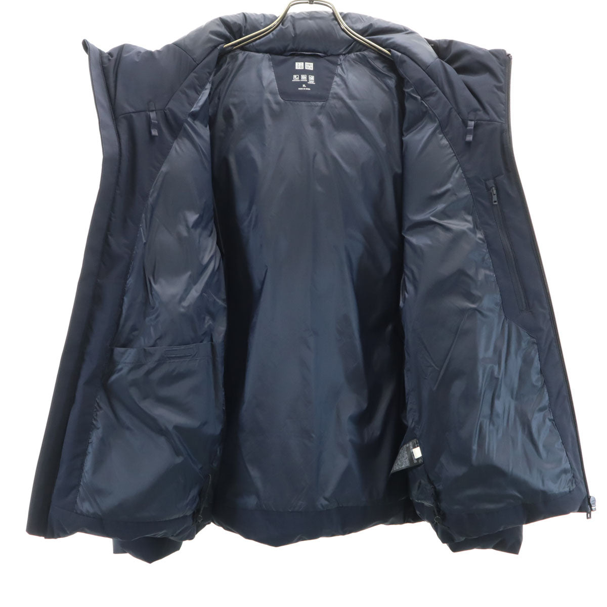 UNIQLO ユニクロ 長袖 シームレス ダウンパーカー XL ネイビー メンズ