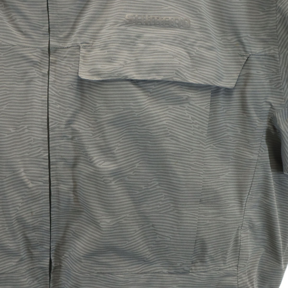 SHIMANO シマノ 総柄 フィッシング ジャケット L グレー メンズ