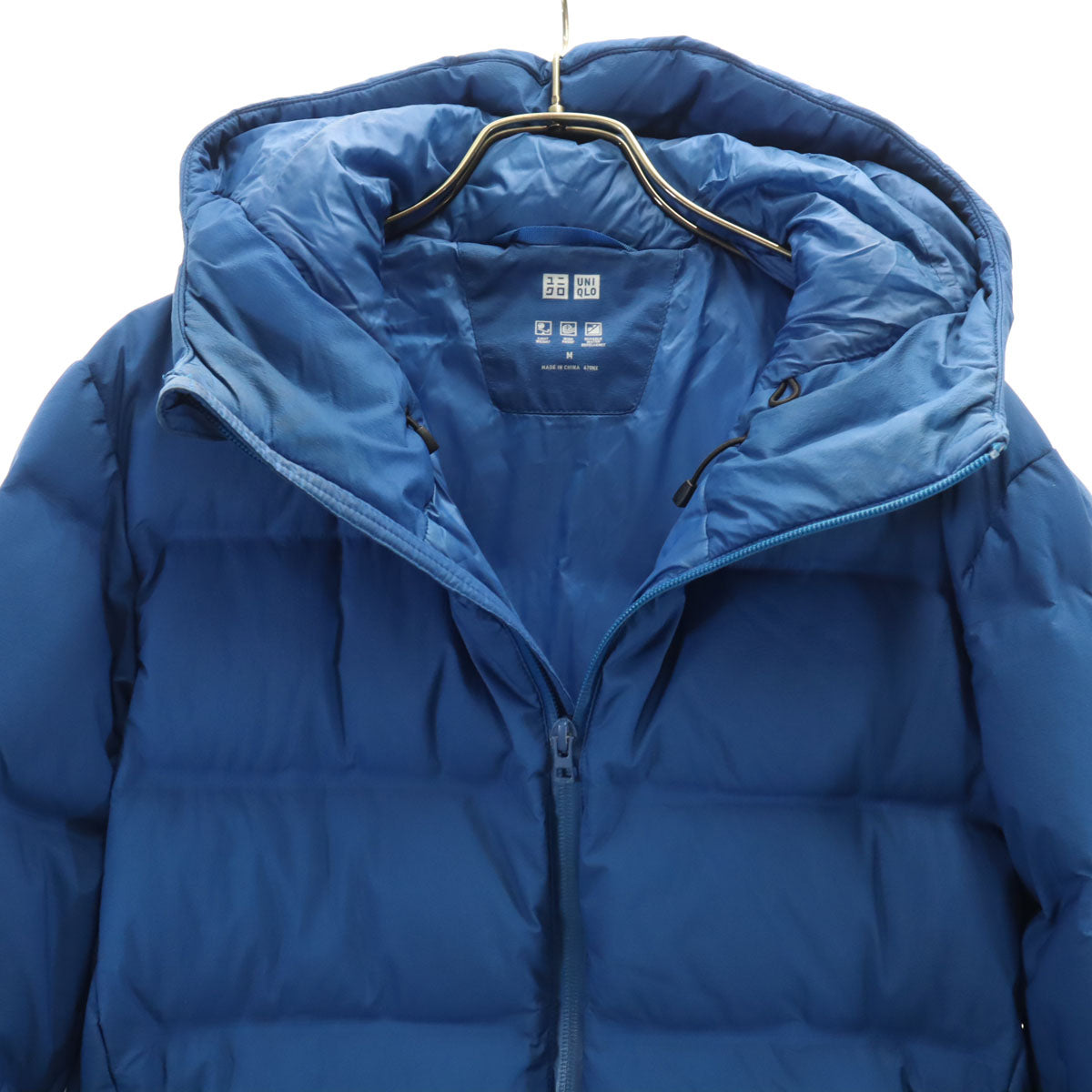 UNIQLO ユニクロ シームレス ダウンジャケット M ブルー メンズ