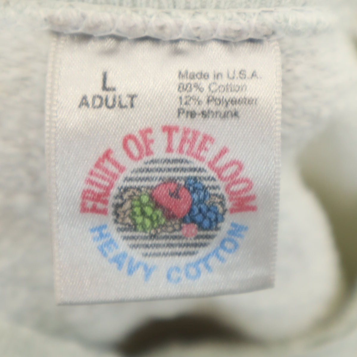 FRUIT OF THE LOOM フルーツオブザルーム 90s USA製 オールド バックプリント グレイトフル デッドベア 長袖 スウェット トレーナー L グレー ダンシング メンズ