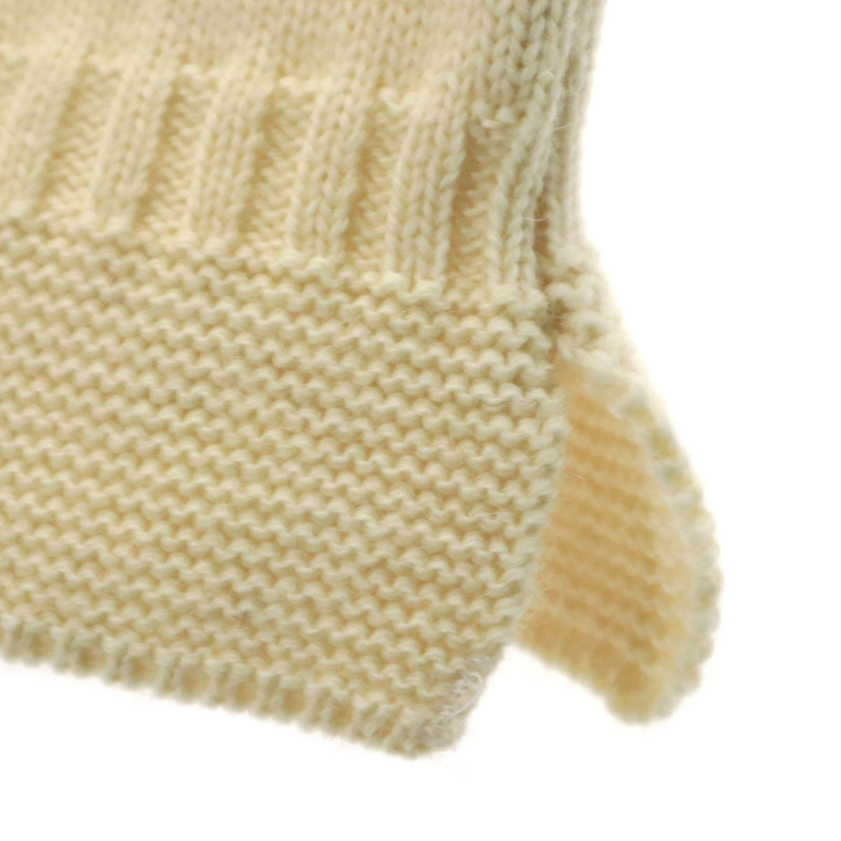 HYSTERIC GLAMOUR ヒステリックグラマー 英国製 TIMES刺繍 長袖 ガンジー セーター M アイボリー ニット メンズ