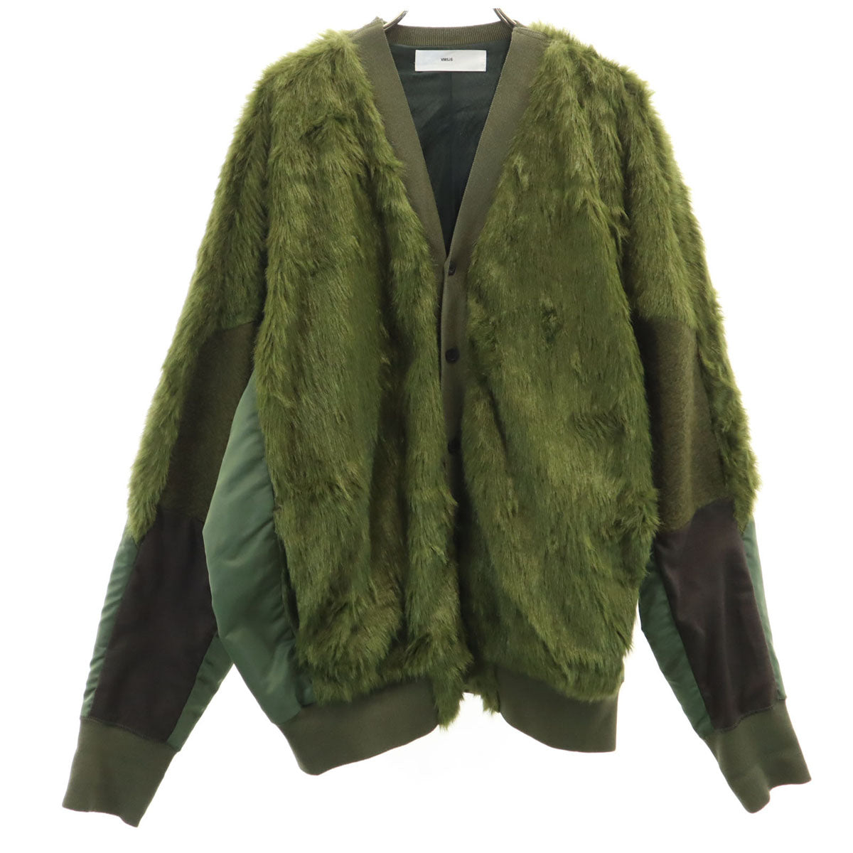 美品 TOGA VIRILIS トーガ ビリリース ドッキング ブルゾン 48 カーキ ジャケット フェイクファー メンズ