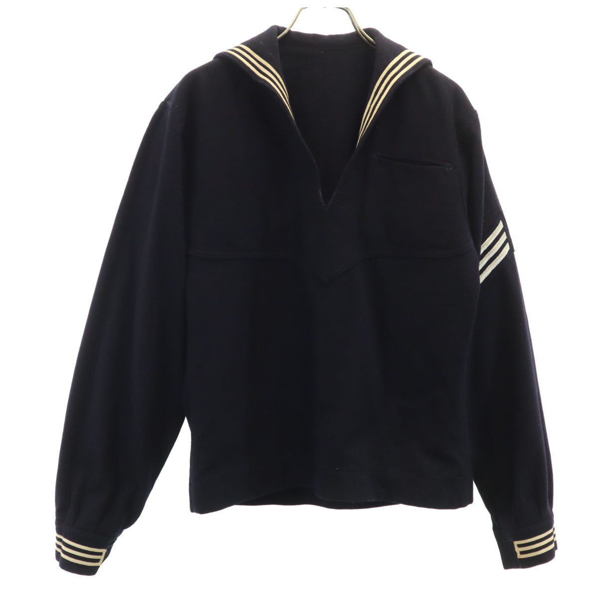 US NAVY アメリカ海軍 60s 70s ヴィンテージ 長袖 セーラー シャツ ネイビー メンズ