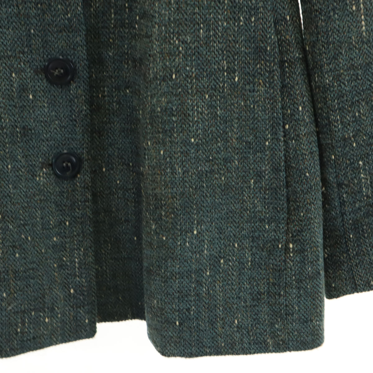 KENZO ケンゾー 90s フランス製 オールド ネップ入り テーラードジャケット 38 グリーン系 レディース