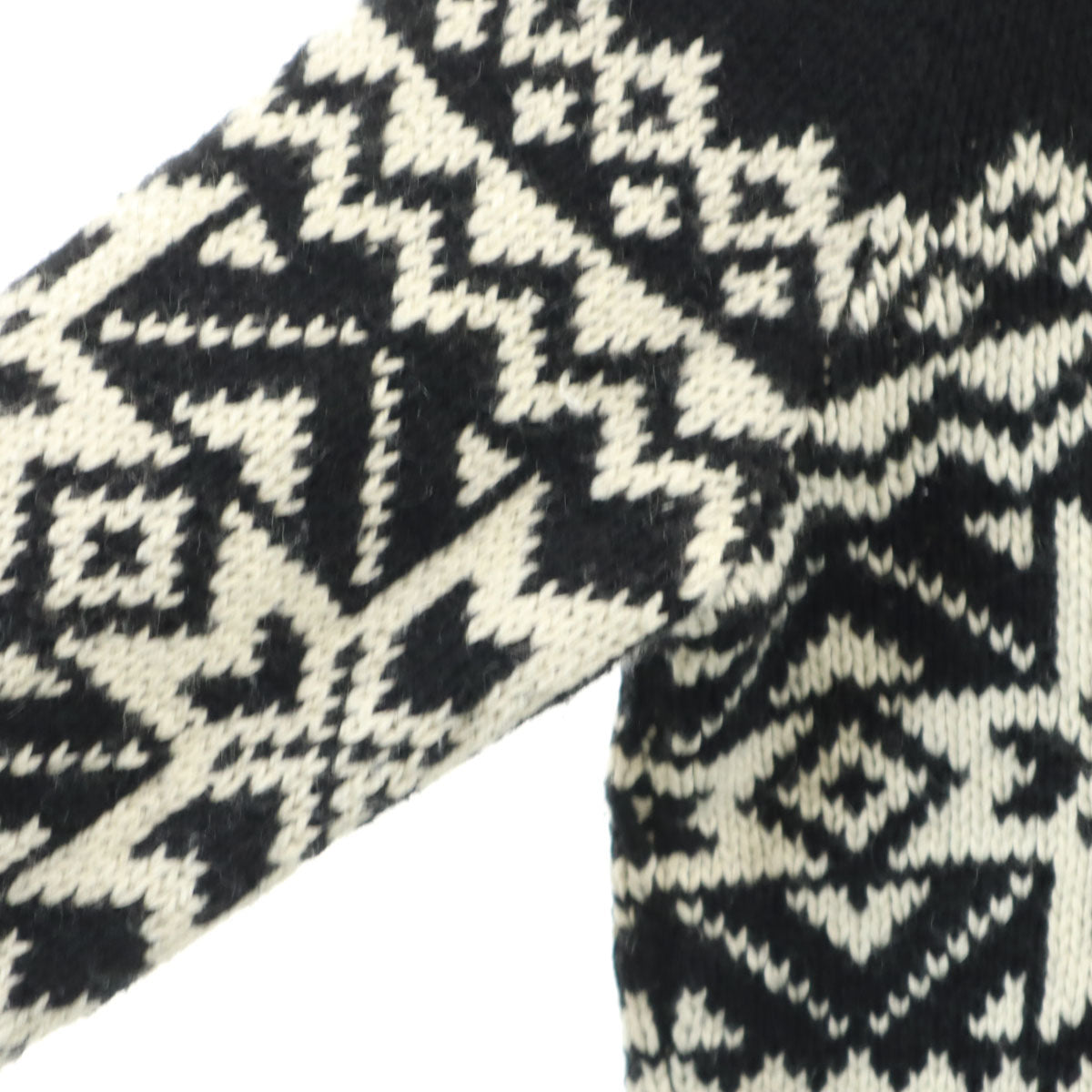 POLO RALPH LAUREN ポロラルフローレン アンゴラブレンド ノルディック柄 長袖 セーター S ブラック ニット メンズ