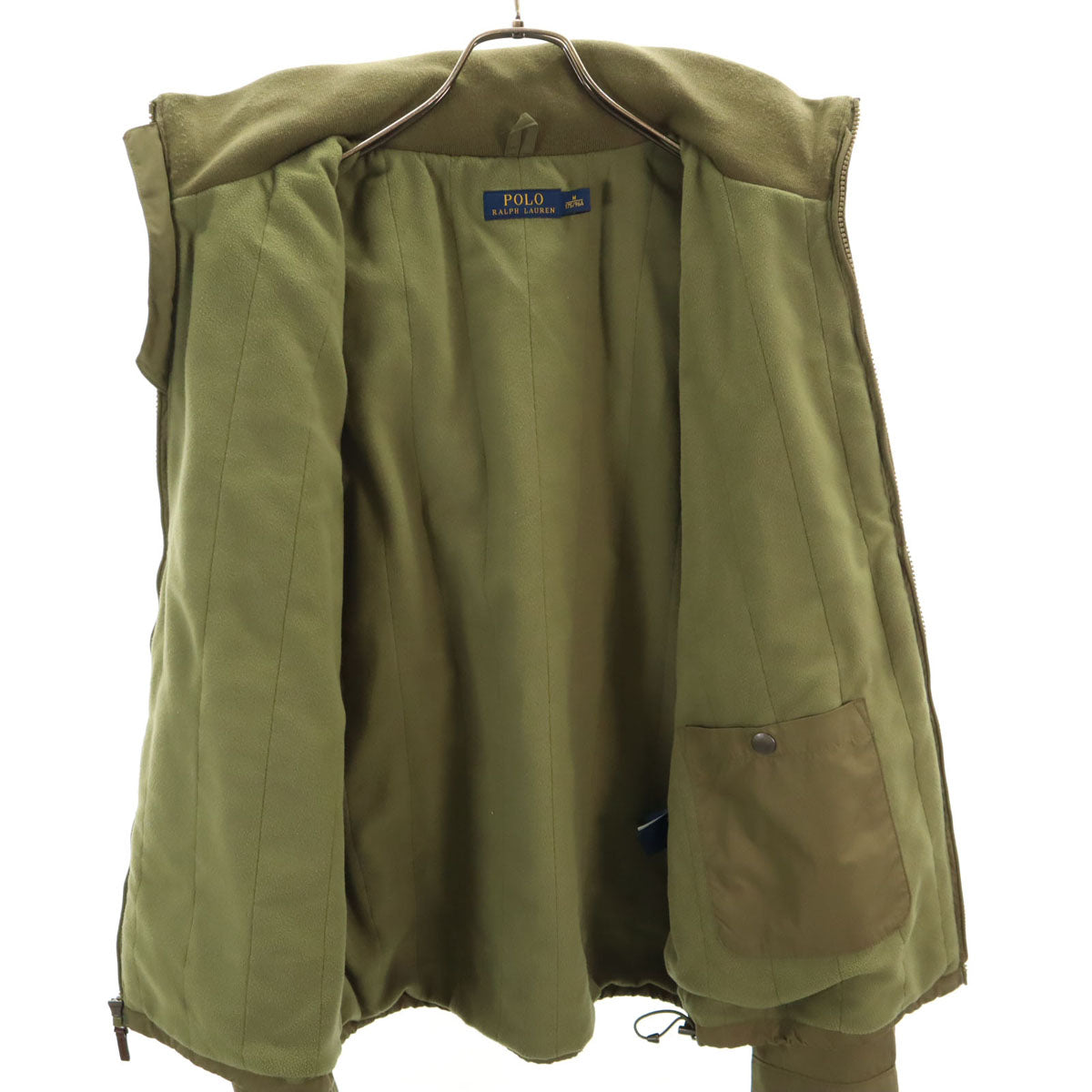 POLO RALPH LAUREN ポロラルフローレン 中綿ジャケット M オリーブ系 裏フリース メンズ