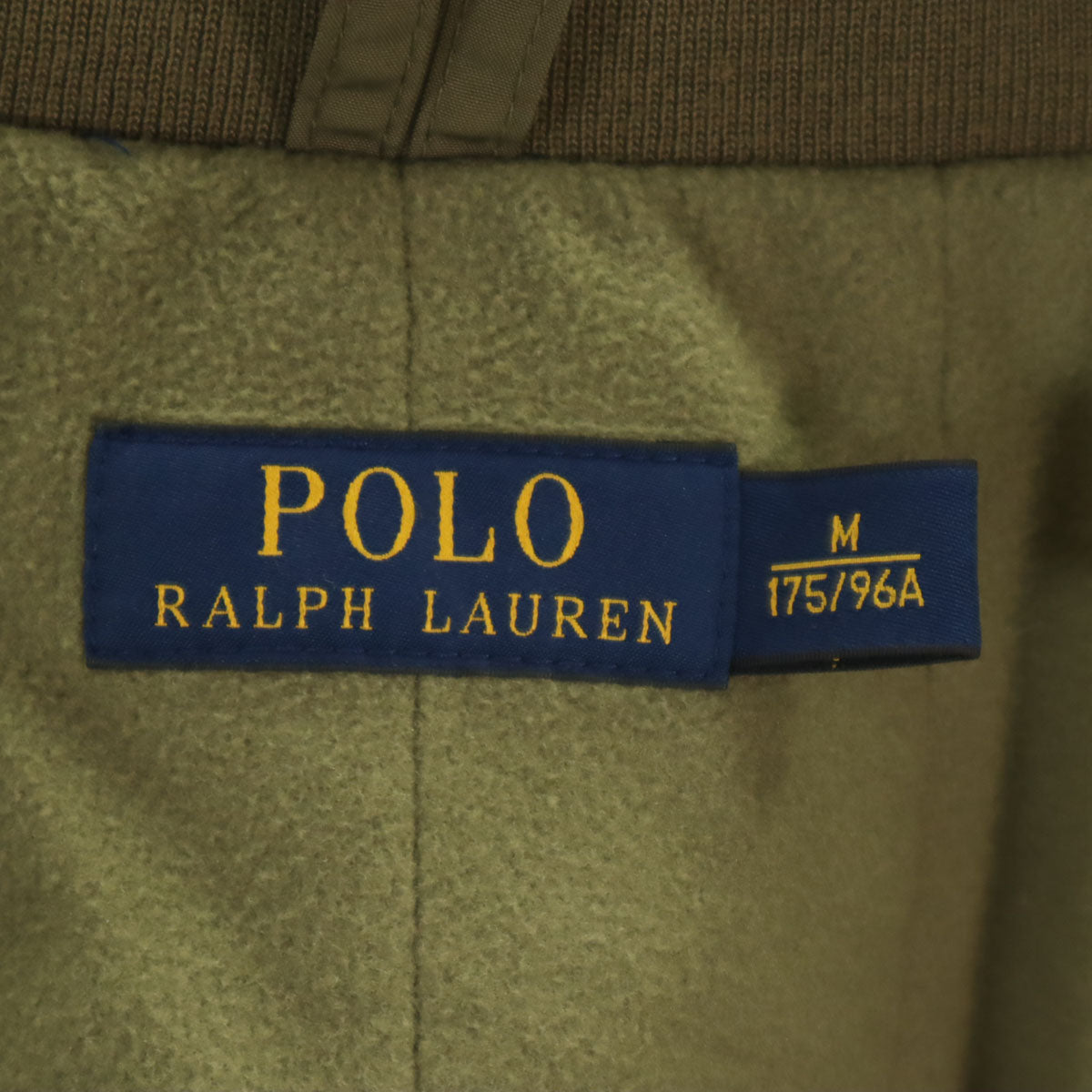 POLO RALPH LAUREN ポロラルフローレン 中綿ジャケット M オリーブ系 裏フリース メンズ