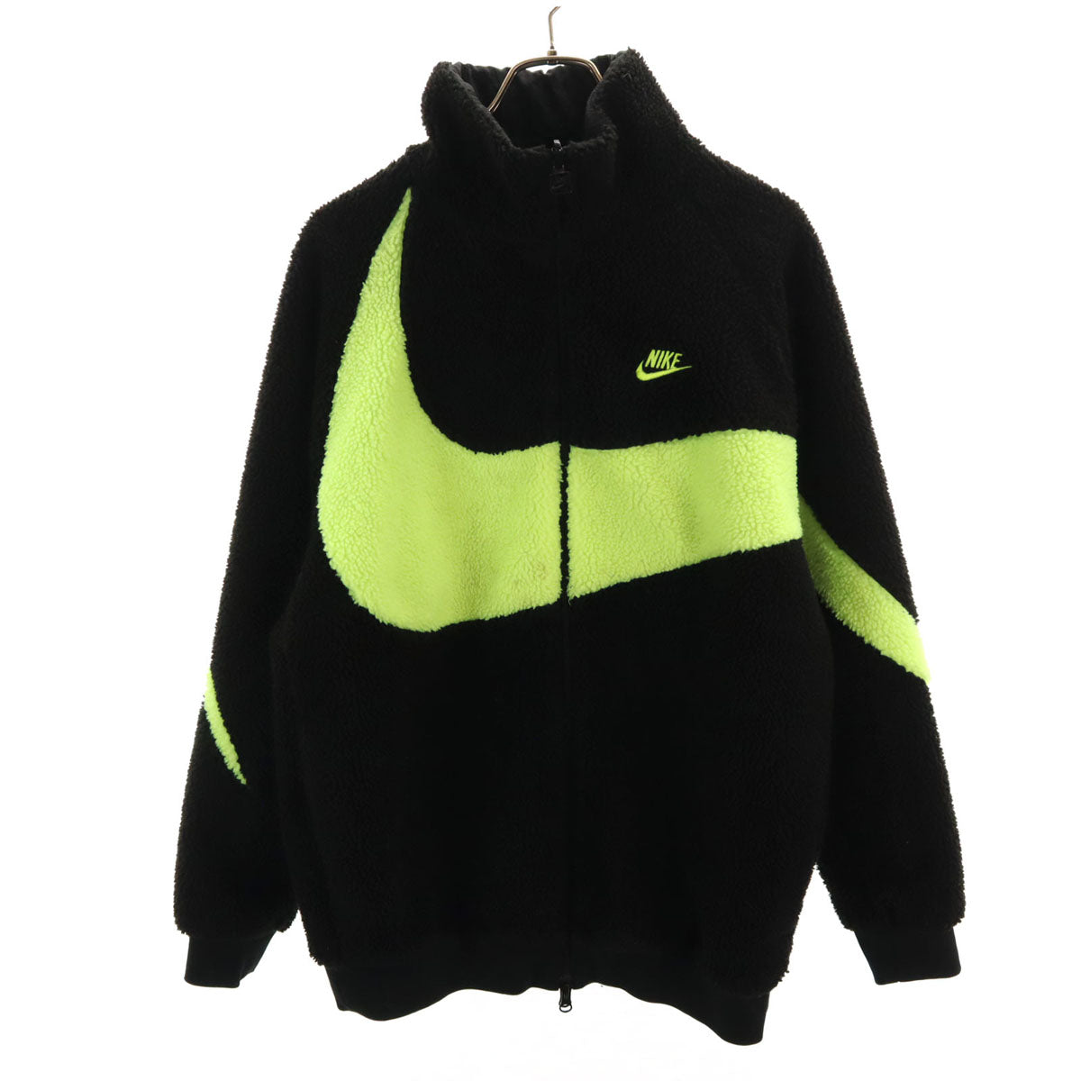 NIKE ナイキ ビッグスウッシュ リバーシブル ボアジャケット L ブラック メンズ