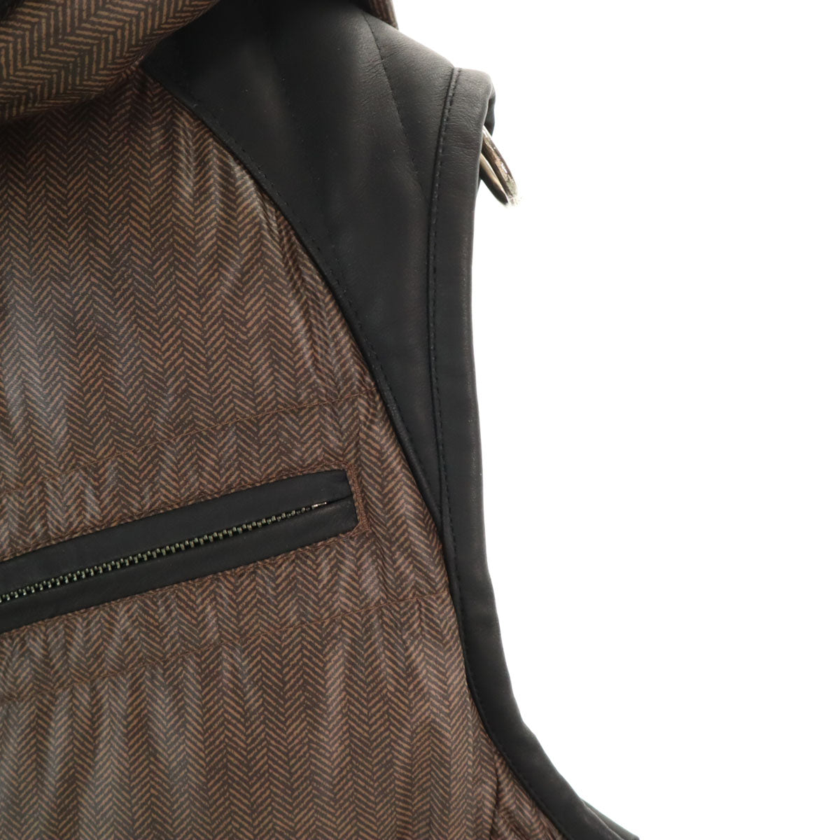 barassi バラシ ダウンベスト 46 ブラウン メンズ