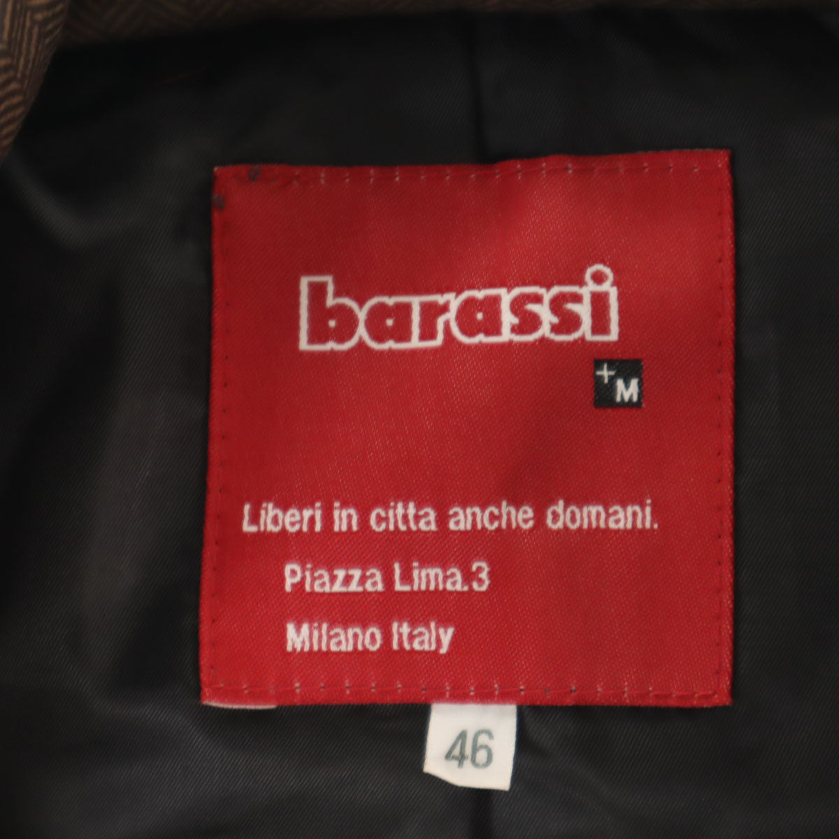 barassi バラシ ダウンベスト 46 ブラウン メンズ
