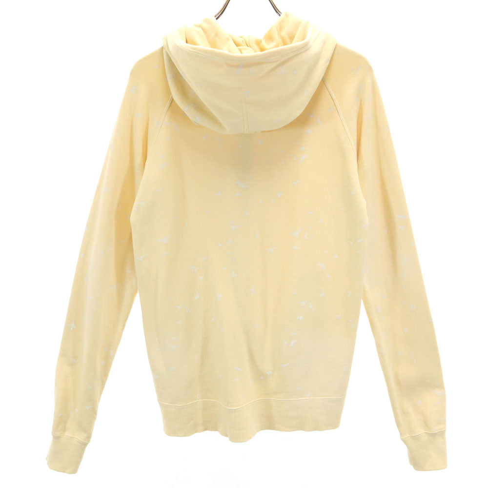 FACTOTUM ファクトタム 日本製 総柄 長袖 スウェット ジップパーカー 46 イエロー系 メンズ