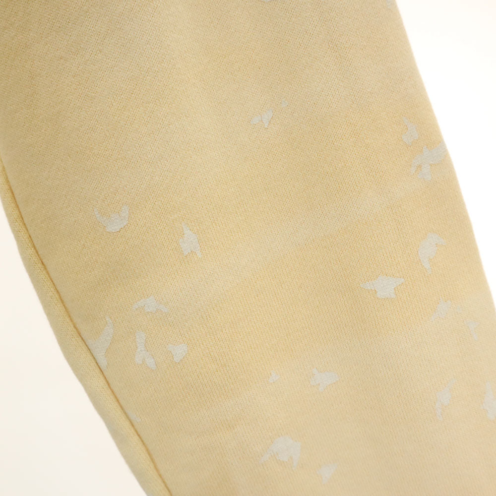 FACTOTUM ファクトタム 日本製 総柄 長袖 スウェット ジップパーカー 46 イエロー系 メンズ