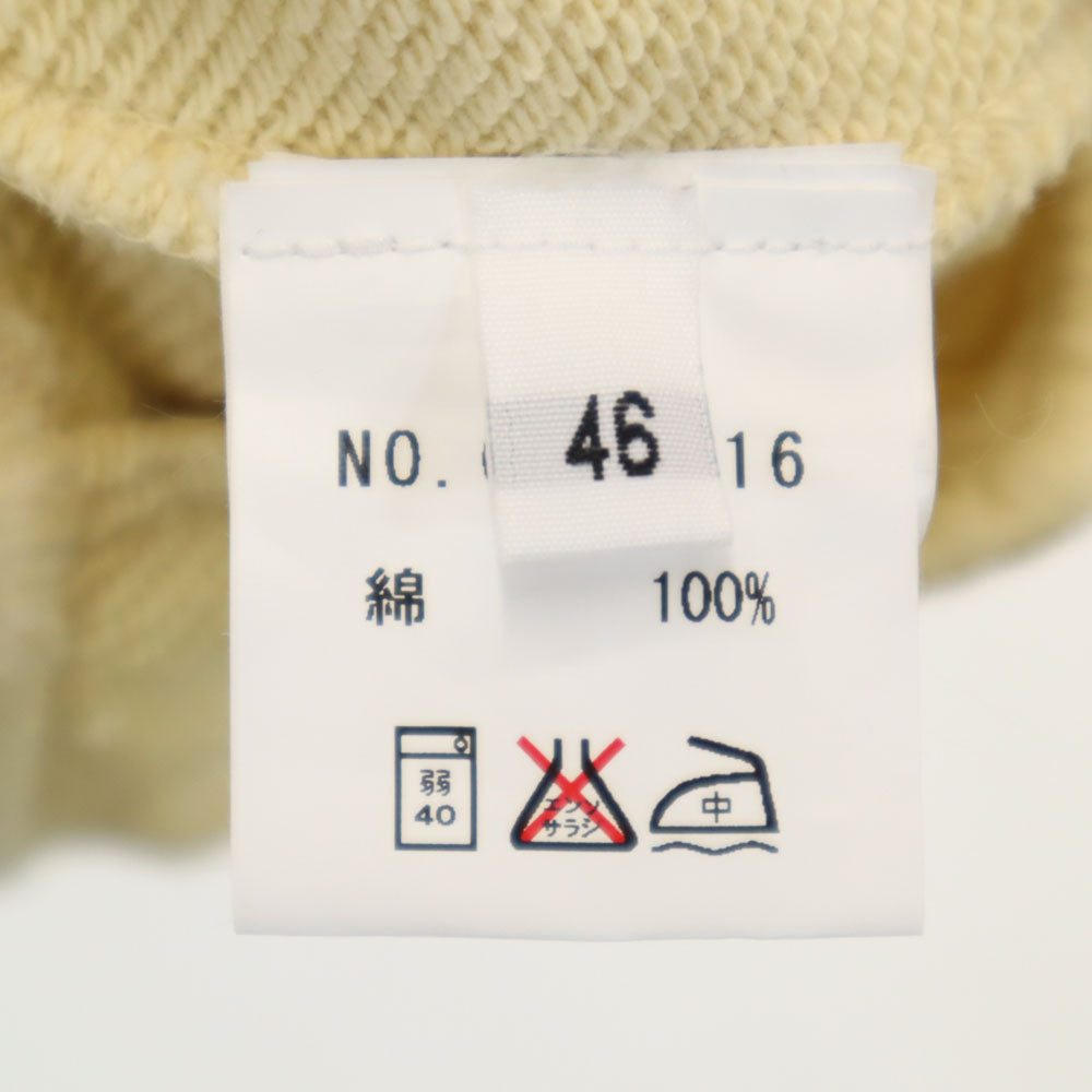 FACTOTUM ファクトタム 日本製 総柄 長袖 スウェット ジップパーカー 46 イエロー系 メンズ