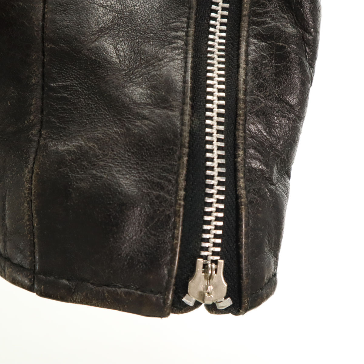 HORN WORKS ホーンワークス 牛革 バッファローレザー シングルライダースジャケット S ブラック メンズ