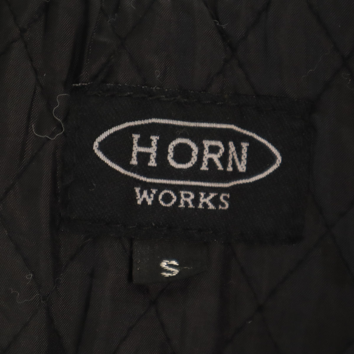HORN WORKS ホーンワークス 牛革 バッファローレザー シングルライダースジャケット S ブラック メンズ