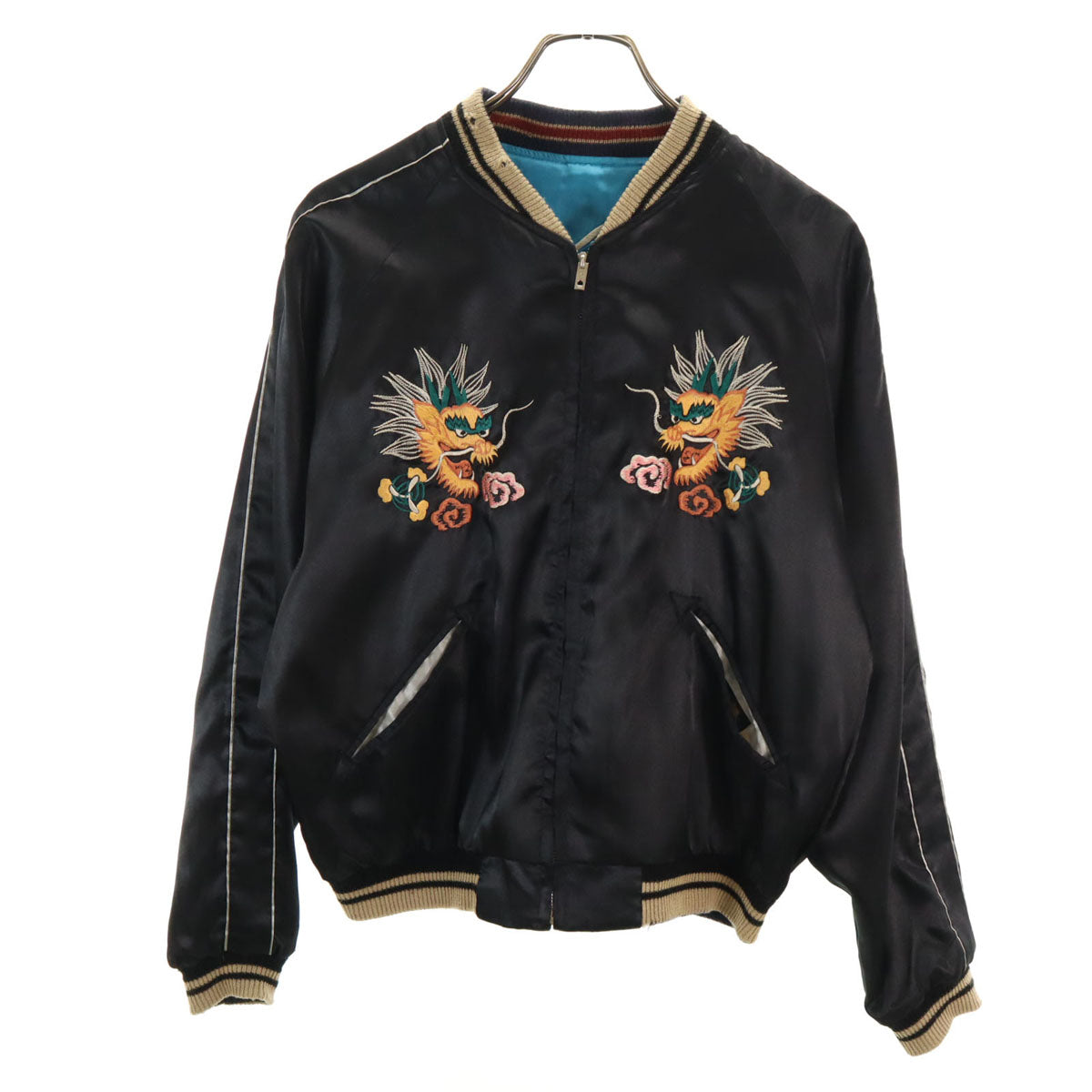 東洋エンタープライズ テーラー東洋 鷲 17TH爆撃航空隊刺繍 リバーシブル スカジャン M ブラック TT10930 メンズ