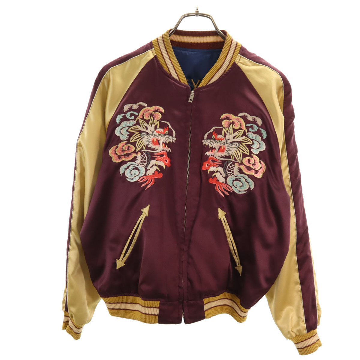 東洋エンタープライズ テーラー東洋 M品番 龍 USS 刺繍 リバーシブル スカジャン M ボルドー M18280 メンズ