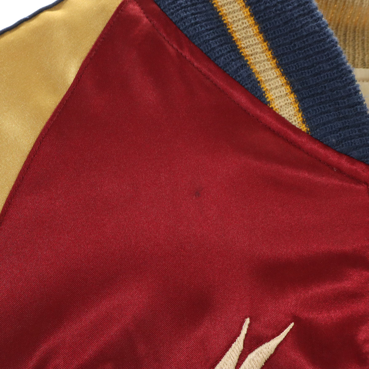 東洋エンタープライズ テーラー東洋 日本マップ 富士山刺繍 リバーシブル スカジャン M シャンパンゴールド TT10637 メンズ