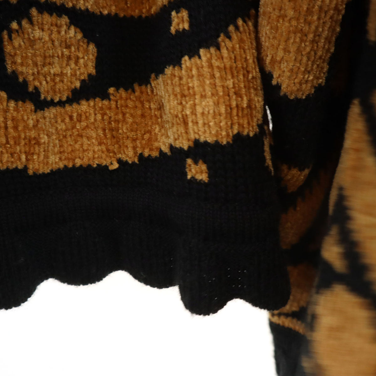 BALLY バリー 80s 90s イタリア製 オールド 総柄 長袖 ニットカーディガン 44 ブラウン レディース