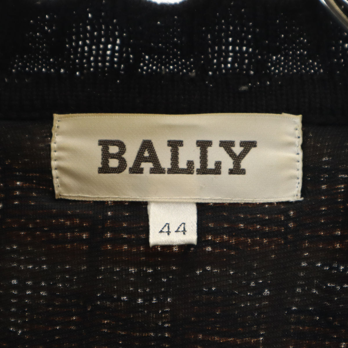 BALLY バリー 80s 90s イタリア製 オールド 総柄 長袖 ニットカーディガン 44 ブラウン レディース