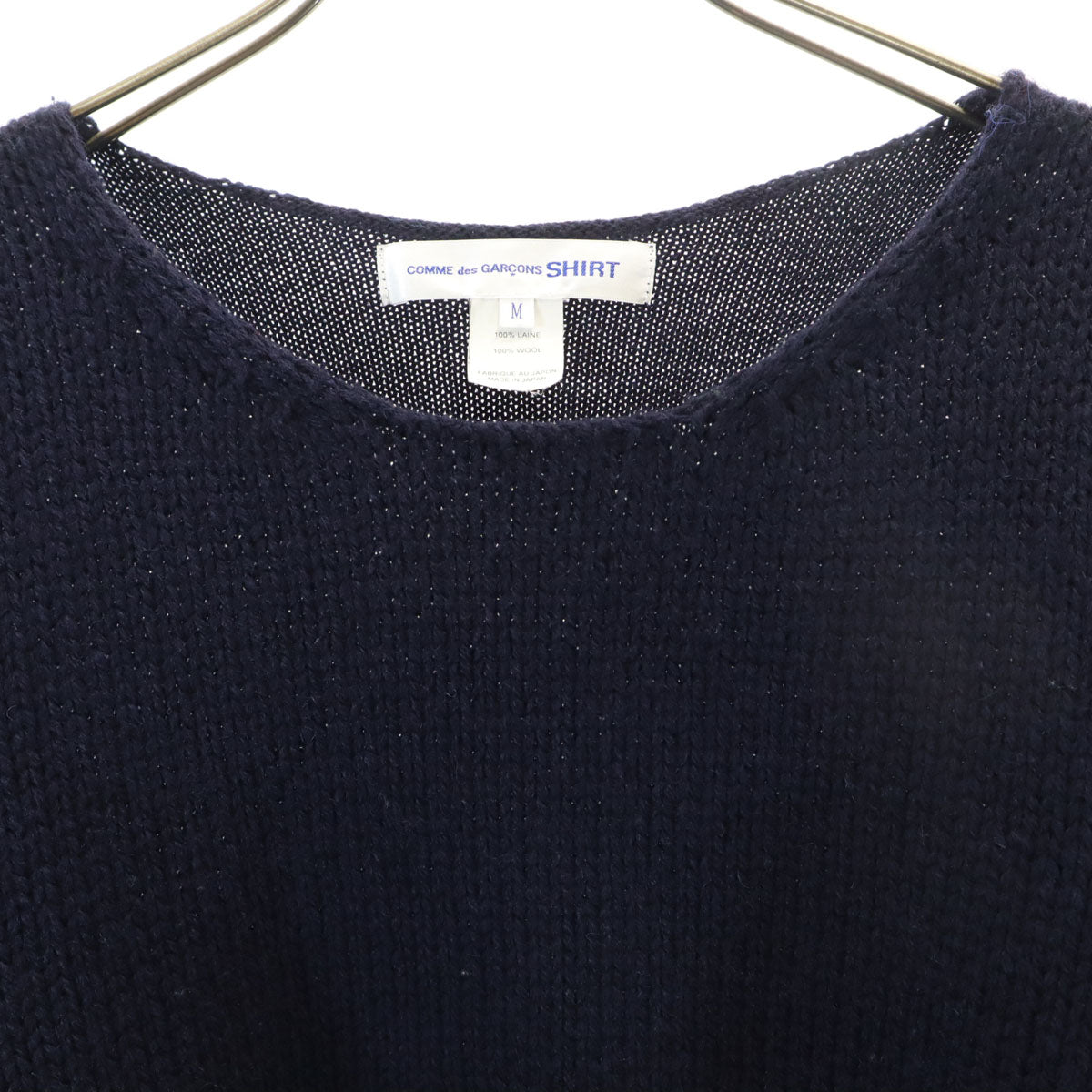 COMME des GARCONS SHIRT コムデギャルソンシャツ 日本製 長袖 セーター M ネイビー ニット レディース