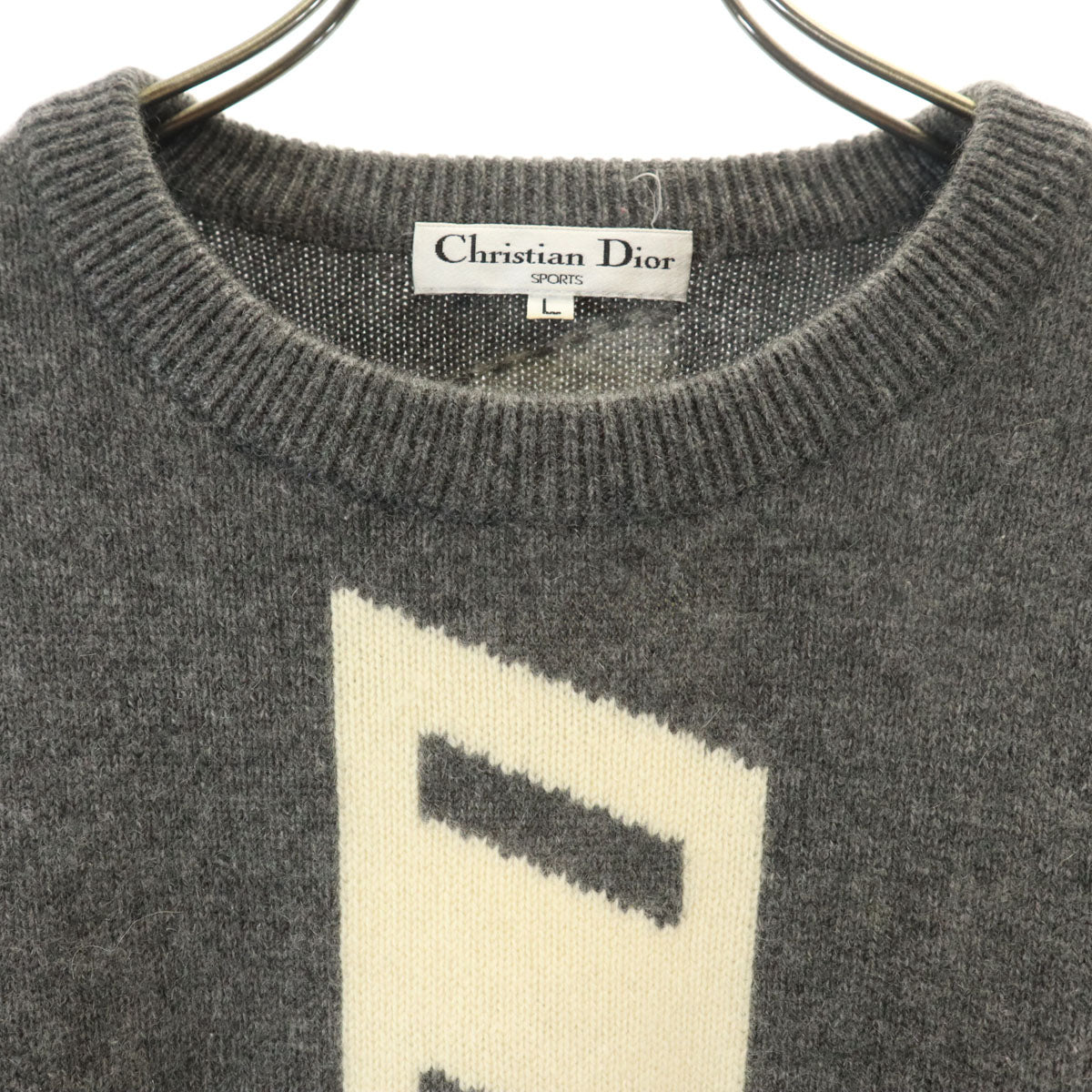 Christian Dior SPORTS クリスチャンディオールスポーツ 90s オールド 長袖 セーター L グレー ニット メンズ