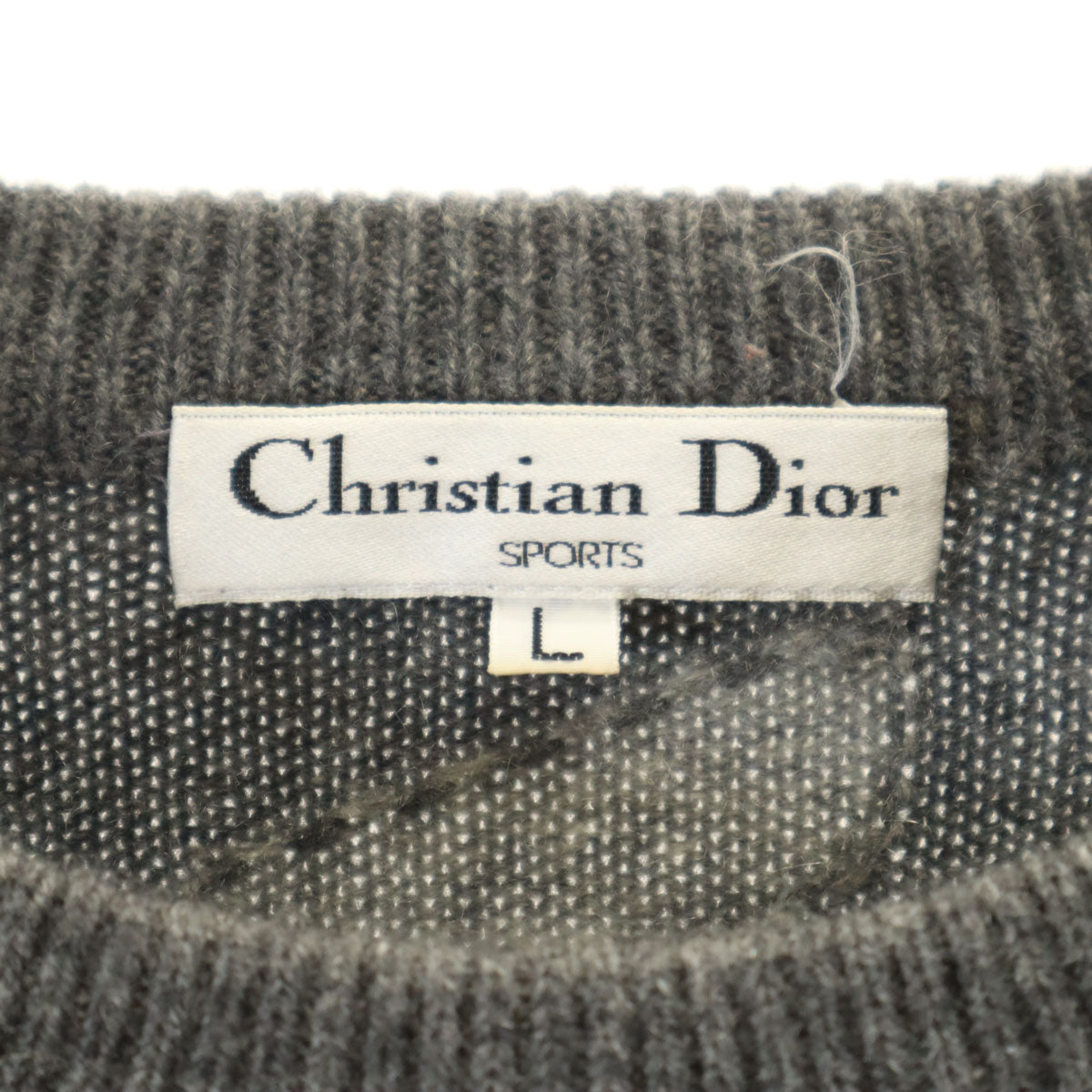 Christian Dior SPORTS クリスチャンディオールスポーツ 90s オールド 長袖 セーター L グレー ニット メンズ