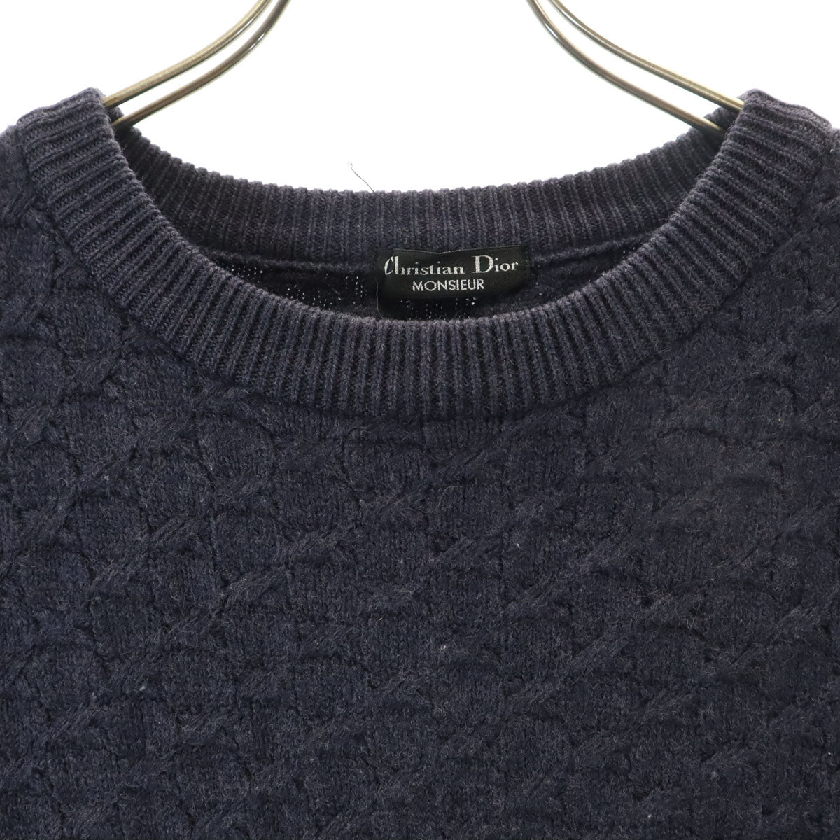 Christian Dior MONSIEUR クリスチャンディオール ムッシュ 90s オールド 長袖 セーター M ネイビー ニット メンズ